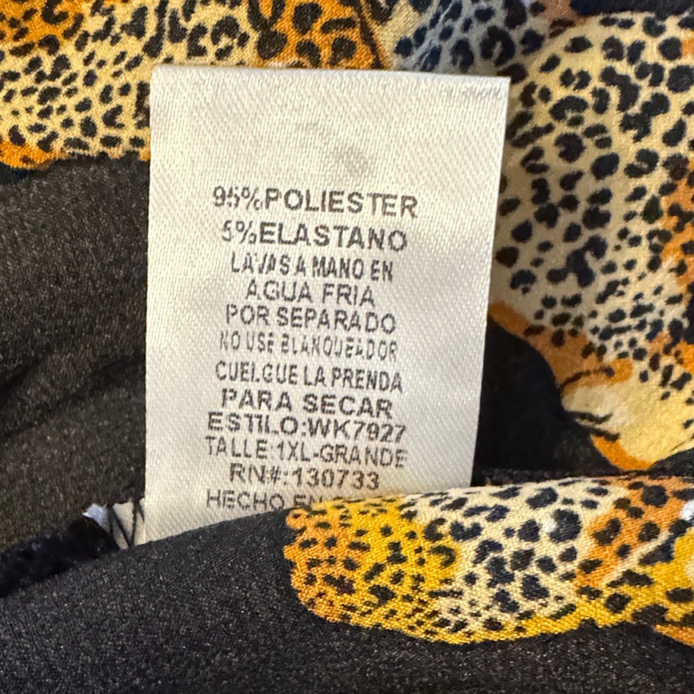 NWT! Umgee Black and Gold Leopard Print Dress Size 1XL - Picture 5 of 8